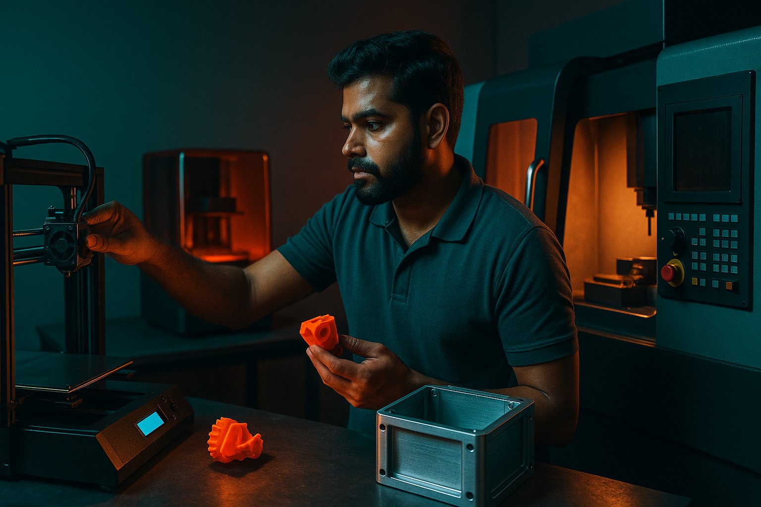 Manufacturer operating machines