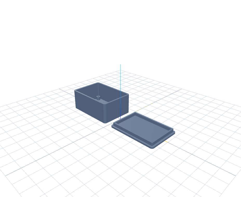 Electronics enclosure at its default size